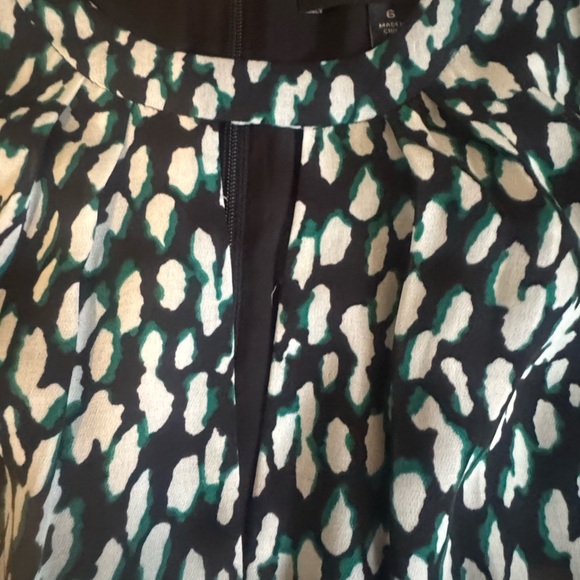 Banana Republic Black, Green, & White Print Dress – Size 6 (Like New) - Picture 2 of 11